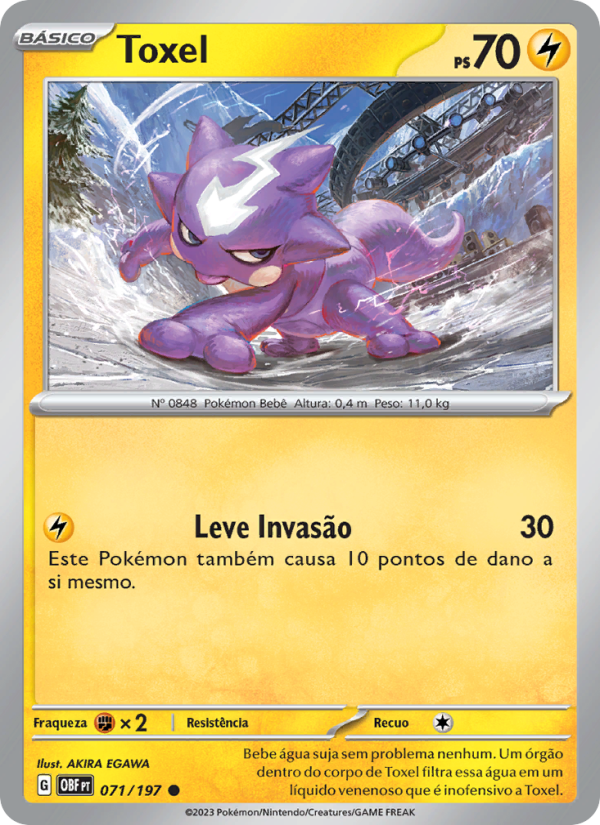 Toxel 071 — Obsidian Flames (Portuguese Pokémon TCG card)