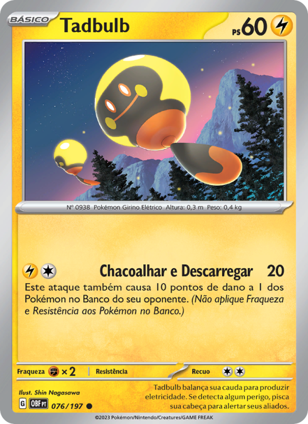 Tadbulb 076 — Obsidiana em Chamas (Portuguese Pokémon TCG card)