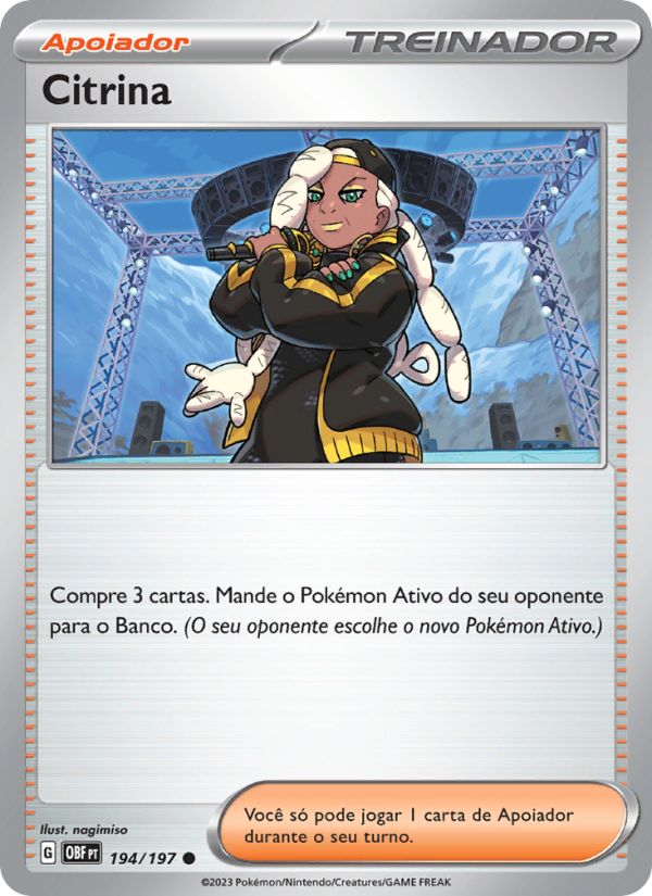 Citrina 194 — Obsidiana em Chamas (Portuguese Pokémon TCG card)