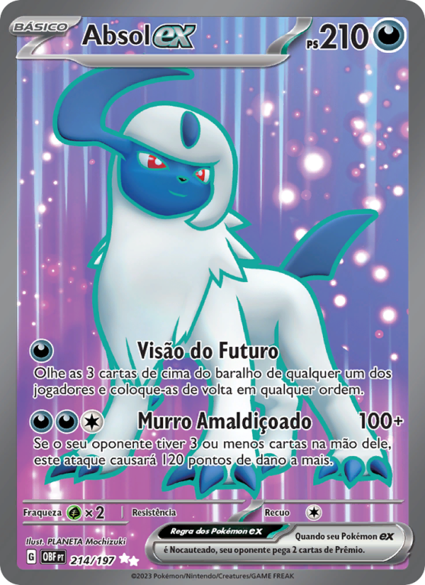 Absol ex 214 — Obsidiana em Chamas (Portuguese Pokémon TCG card)