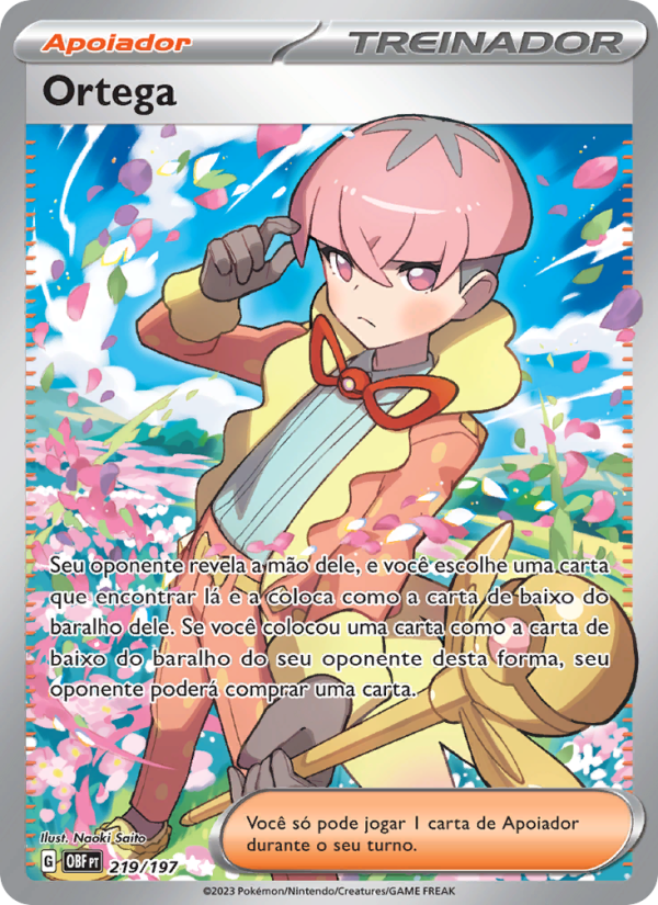Ortega 219 — Obsidiana em Chamas (Portuguese Pokémon TCG card)