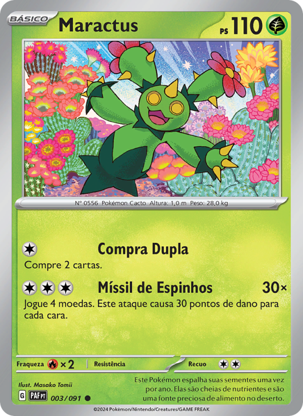 Maractus 003 — Destinos de Paldea (Portuguese Pokémon TCG card)