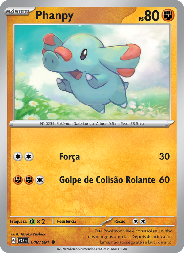 Phanpy 048 — Destinos de Paldea (Portuguese Pokémon TCG card)