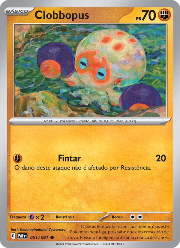 Clobbopus 051 — Destinos de Paldea (Portuguese Pokémon TCG card)