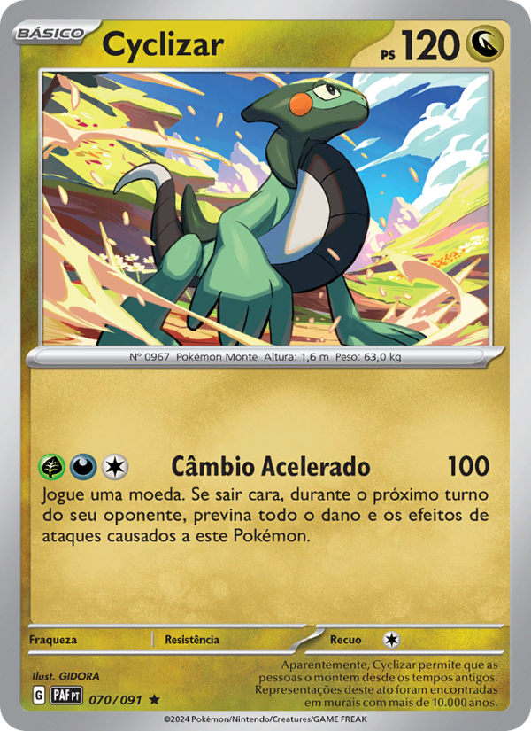 Cyclizar 070 — Destinos de Paldea (Portuguese Pokémon TCG card)