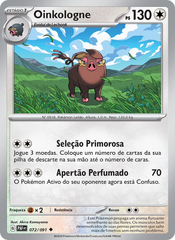 Oinkologne 072 — Destinos de Paldea (Portuguese Pokémon TCG card)