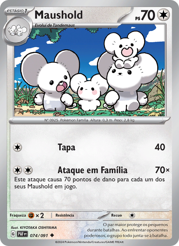 Maushold 074 — Destinos de Paldea (Portuguese Pokémon TCG card)