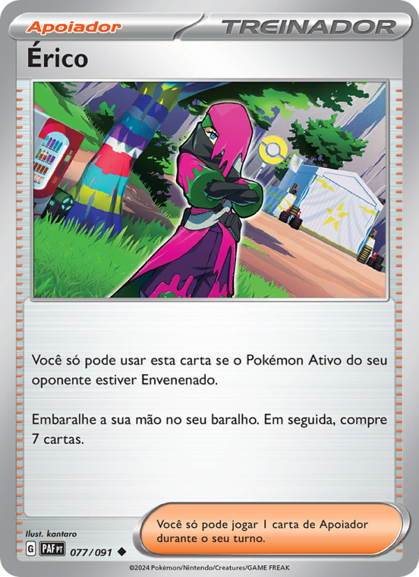 Érico 077 — Destinos de Paldea (Portuguese Pokémon TCG card)