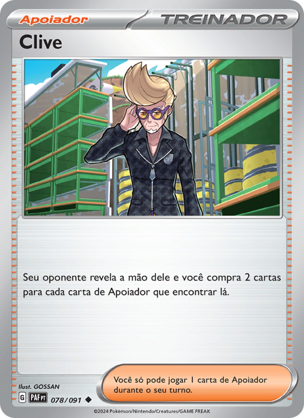Clive 078 — Destinos de Paldea (Portuguese Pokémon TCG card)