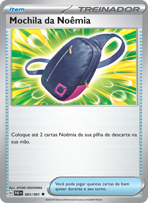 Mochila da Noêmia 083 — Paldeas Schicksale (Portuguese Pokémon TCG card)