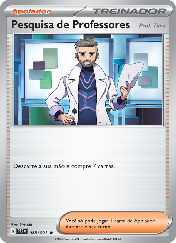 Pesquisa de Professores 088 — Destinos de Paldea (Portuguese Pokémon TCG card)