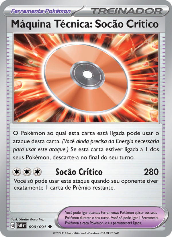 Máquina Técnica: Socão Crítico 090 — Destinos de Paldea (Portuguese Pokémon TCG card)