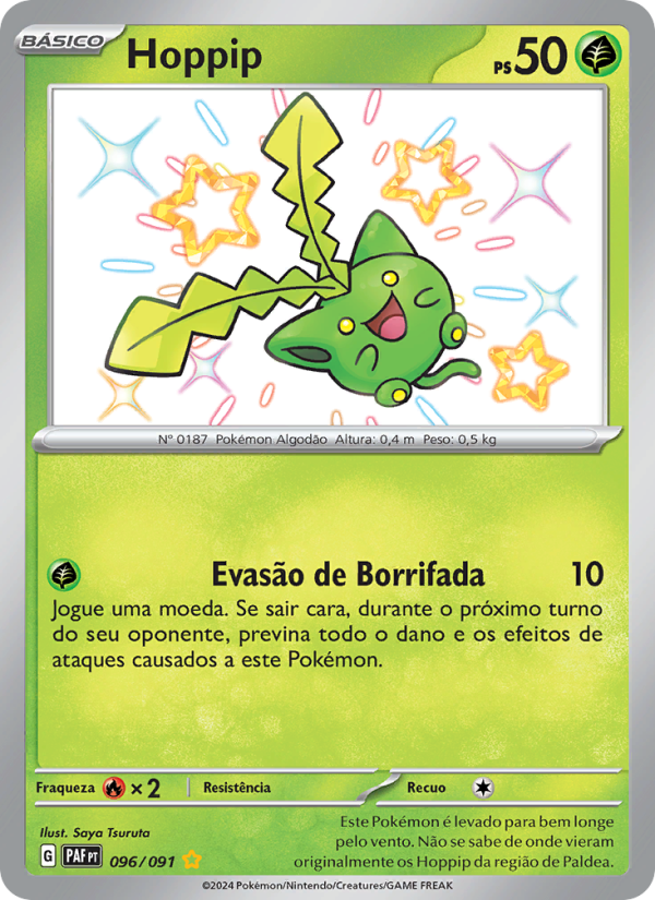 Hoppip 096 — Paldeas Schicksale (Portuguese Pokémon TCG card)