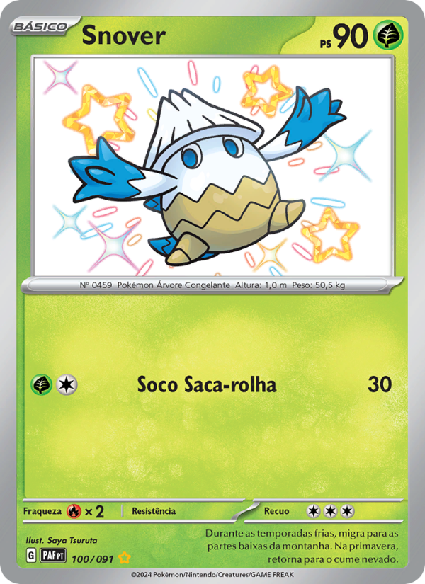 Snover 100 — Paldeas Schicksale (Portuguese Pokémon TCG card)