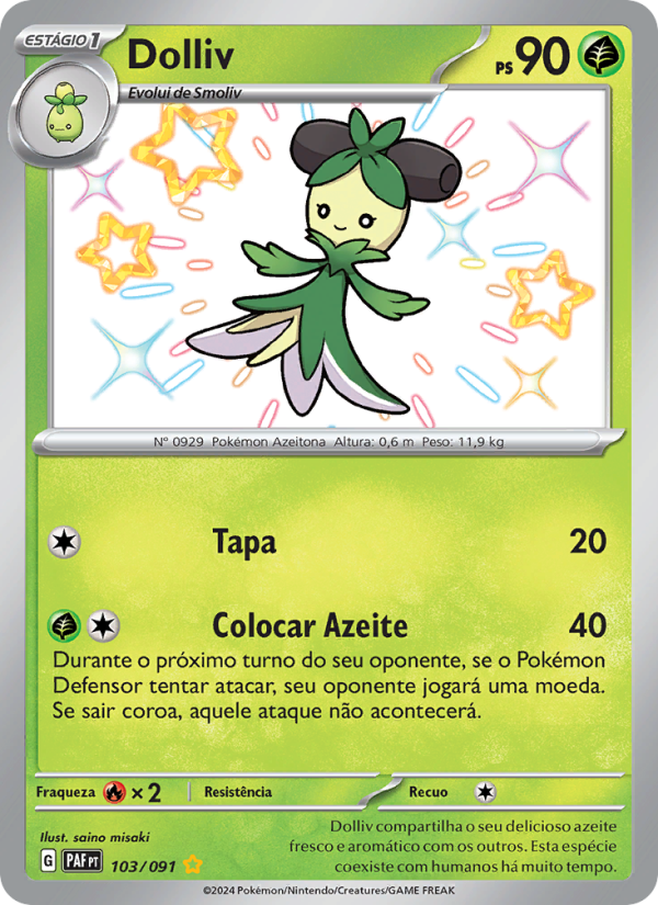 Dolliv 103 — Destinos de Paldea (Portuguese Pokémon TCG card)
