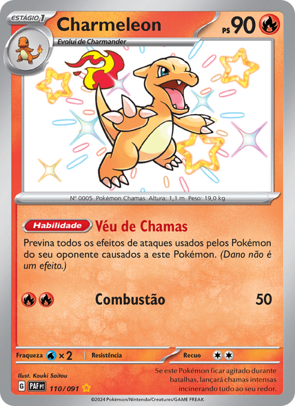 Charmeleon 110 — Destinos de Paldea (Portuguese Pokémon TCG card)