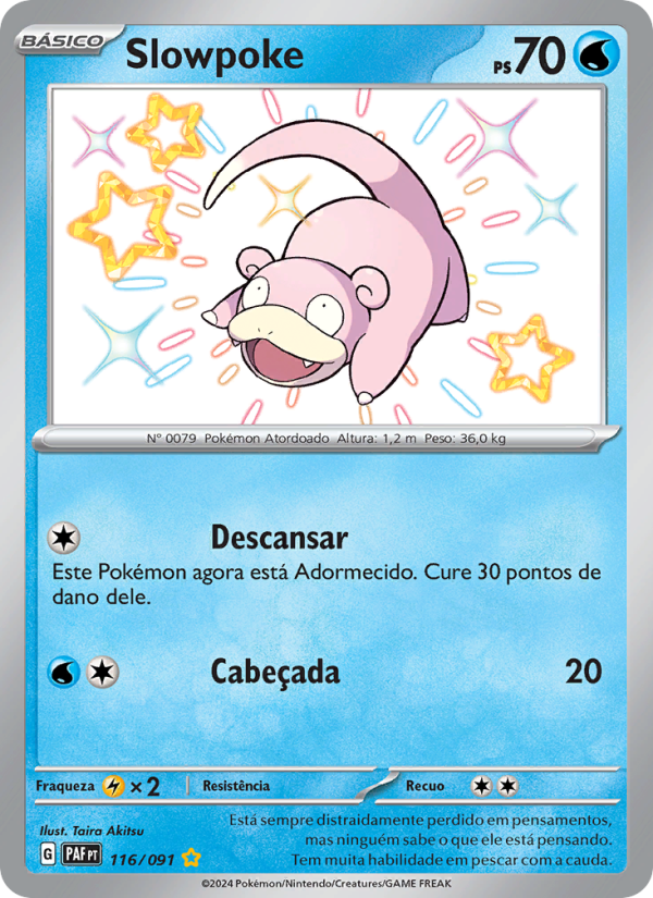 Slowpoke 116 — Destinos de Paldea (Portuguese Pokémon TCG card)