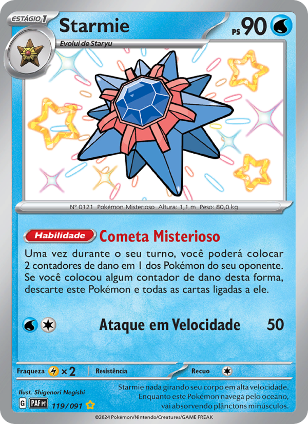 Starmie 119 — Destinos de Paldea (Portuguese Pokémon TCG card)