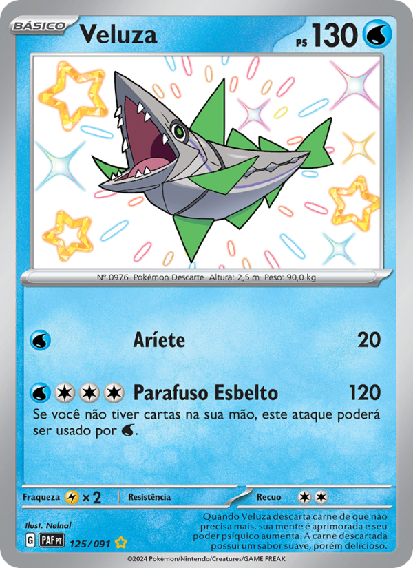 Veluza 125 — Destinos de Paldea (Portuguese Pokémon TCG card)