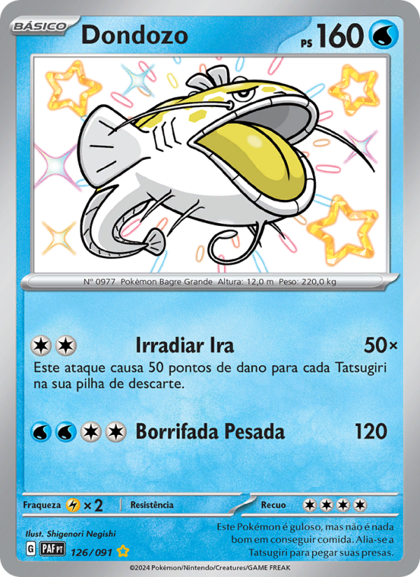 Dondozo 126 — Destinos de Paldea (Portuguese Pokémon TCG card)