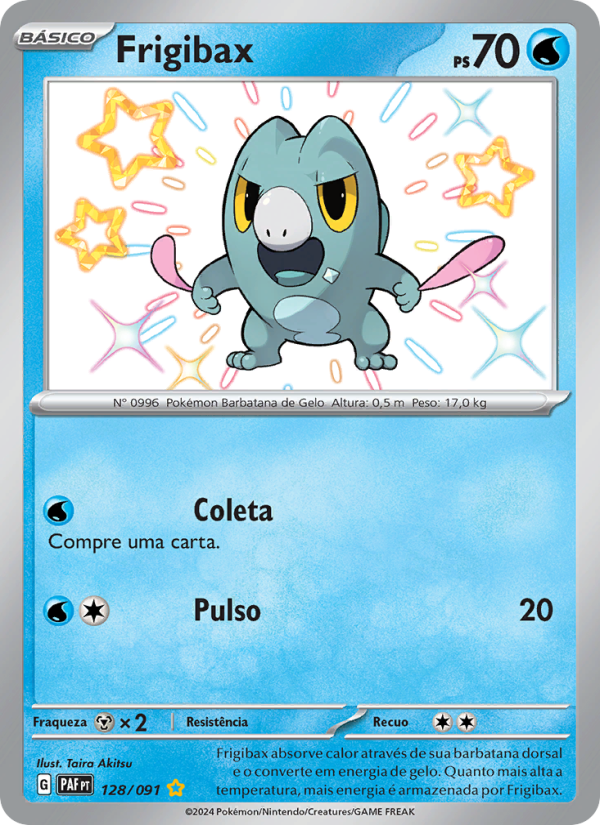 Frigibax 128 — Destinos de Paldea (Portuguese Pokémon TCG card)