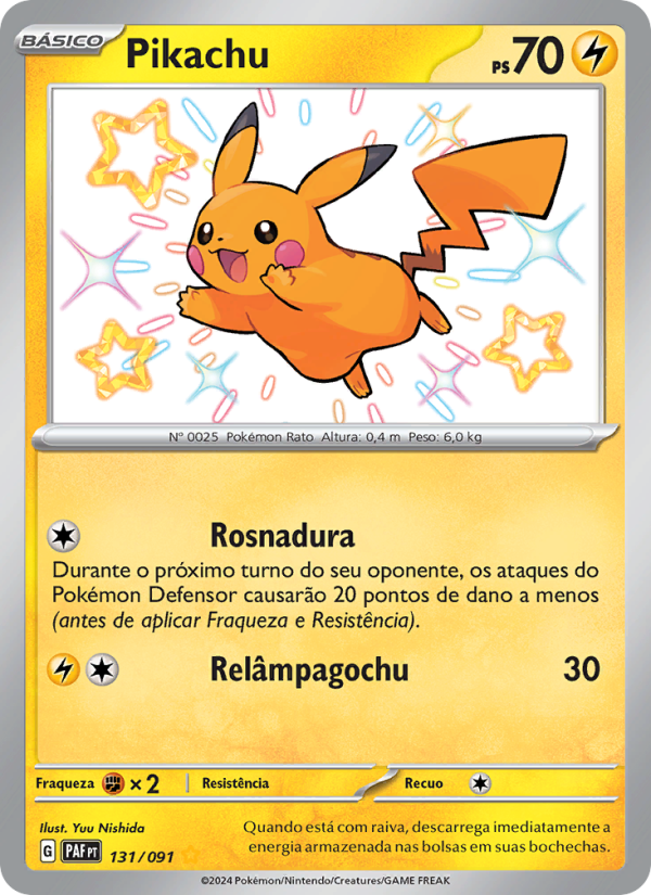 Pikachu 131 — Destinos de Paldea (Portuguese Pokémon TCG card)