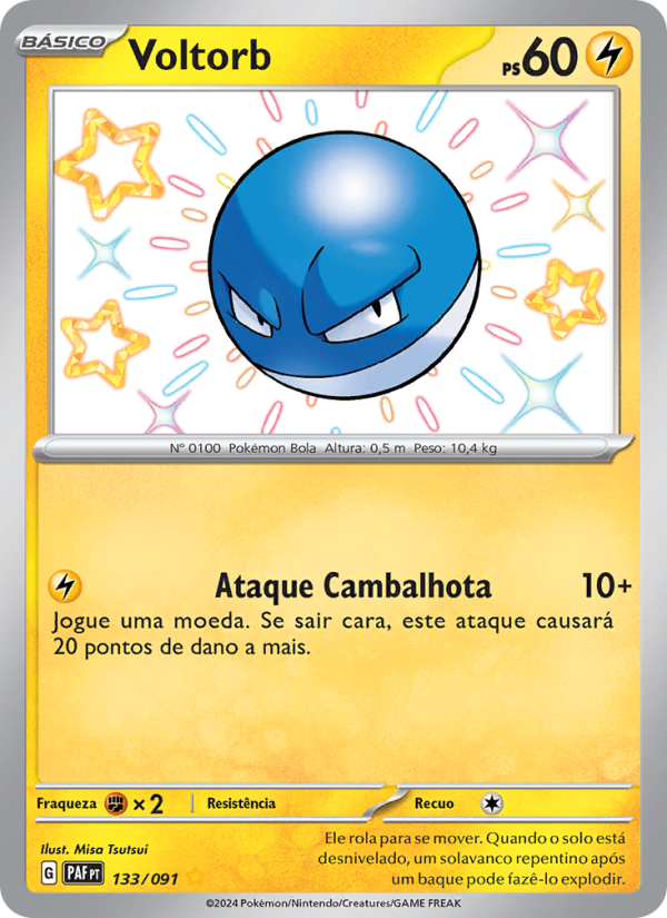 Voltorb 133 — Destinos de Paldea (Portuguese Pokémon TCG card)