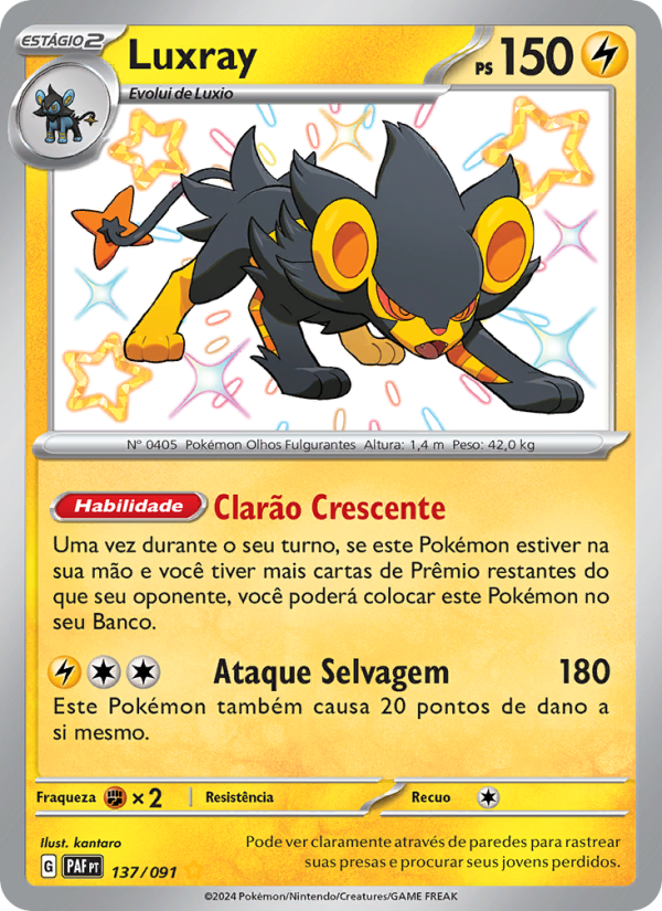 Luxray 137 — Destinos de Paldea (Portuguese Pokémon TCG card)