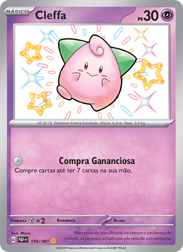 Cleffa 150 — Destinos de Paldea (Portuguese Pokémon TCG card)