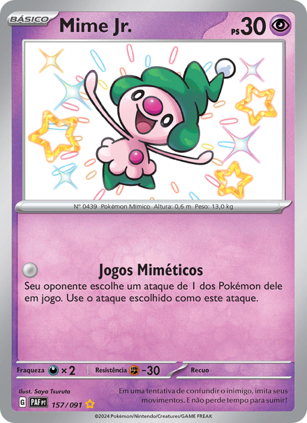 Mime Jr. 157 — Paldeas Schicksale (Portuguese Pokémon TCG card)