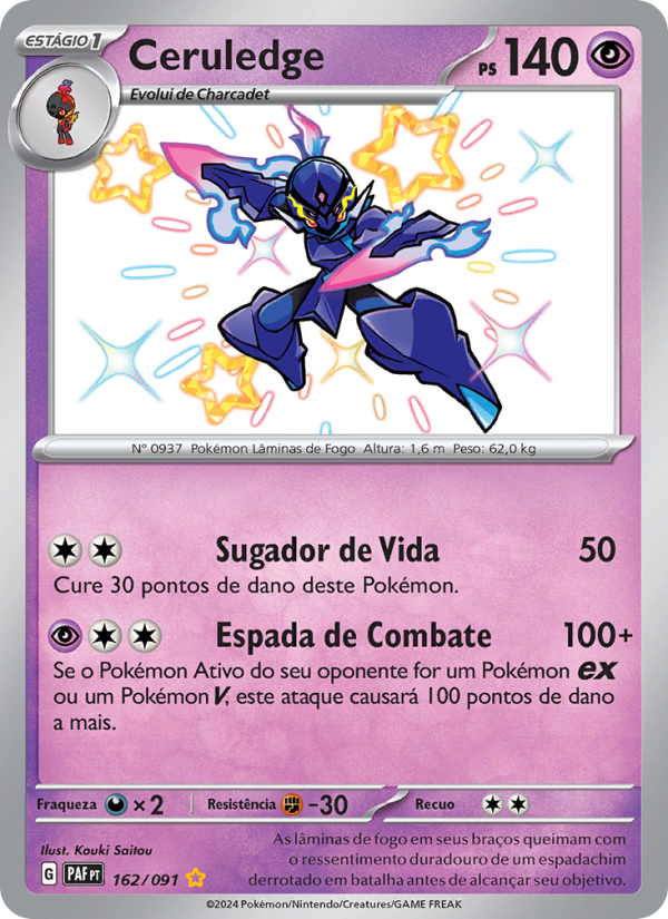 Ceruledge 162 — Paldeas Schicksale (Portuguese Pokémon TCG card)