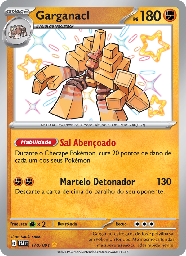 Garganacl 178 — Destinos de Paldea (Portuguese Pokémon TCG card)