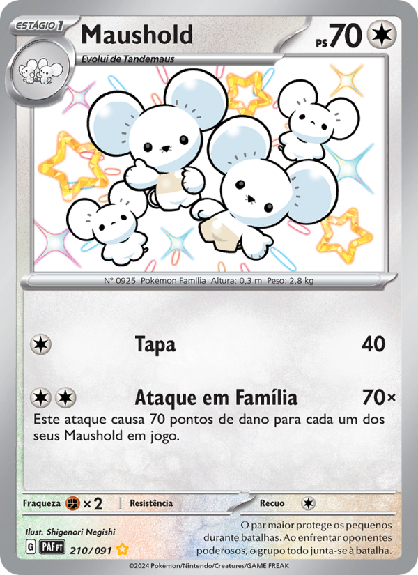 Maushold 210 — Destinos de Paldea (Portuguese Pokémon TCG card)