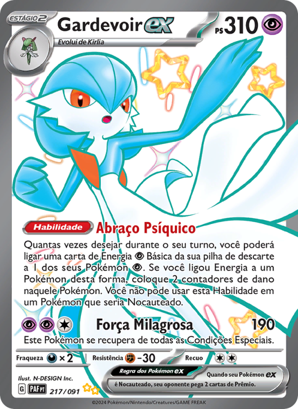 Gardevoir ex 217 — Paldeas Schicksale (Portuguese Pokémon TCG card)