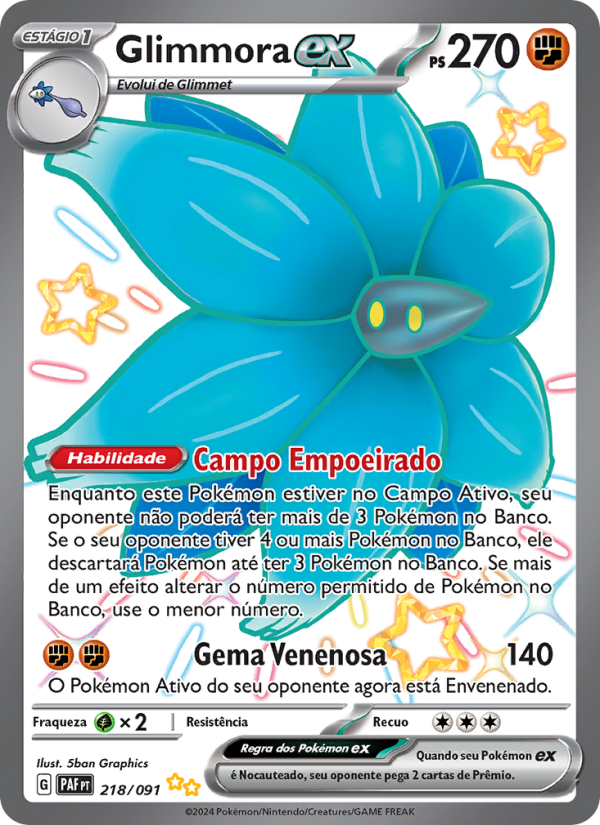 Glimmora ex 218 — Paldeas Schicksale (Portuguese Pokémon TCG card)