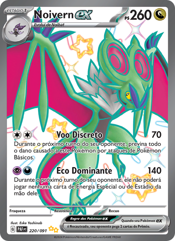 Noivern ex 220 — Paldeas Schicksale (Portuguese Pokémon TCG card)