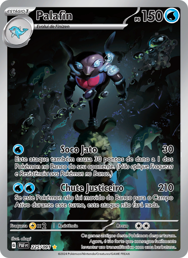 Palafin 225 — Destinos de Paldea (Portuguese Pokémon TCG card)