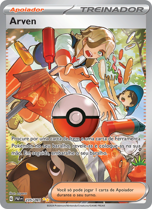 Arven 235 — Destinos de Paldea (Portuguese Pokémon TCG card)