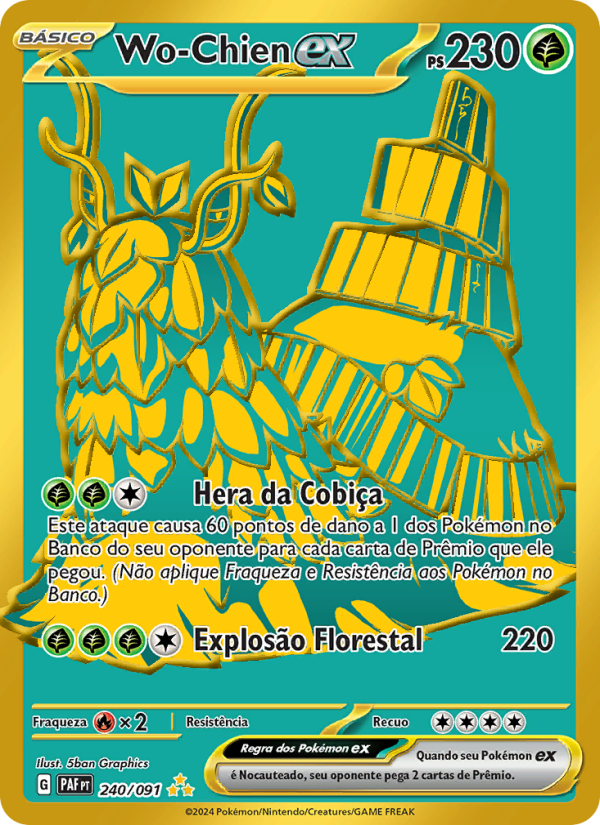 Wo-Chien ex 240 — Destinos de Paldea (Portuguese Pokémon TCG card)