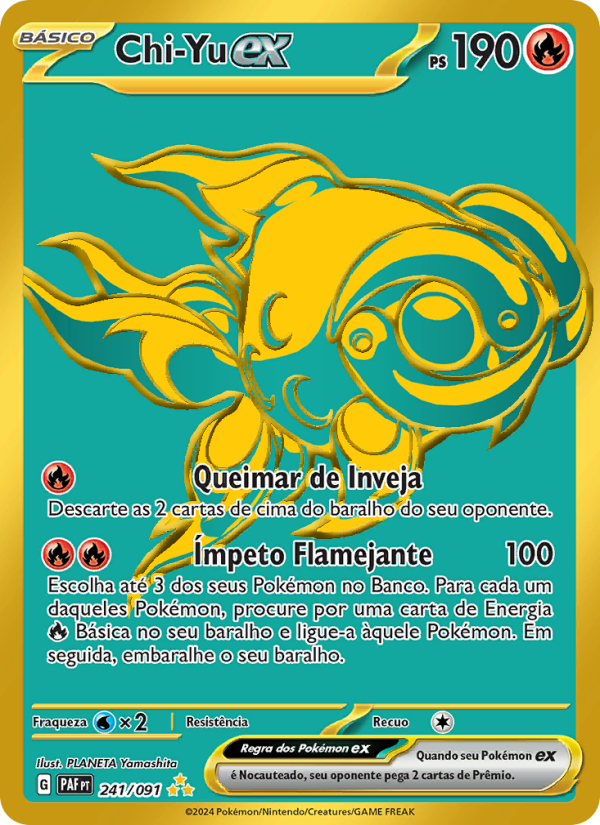Chi-Yu ex 241 — Destinos de Paldea (Portuguese Pokémon TCG card)
