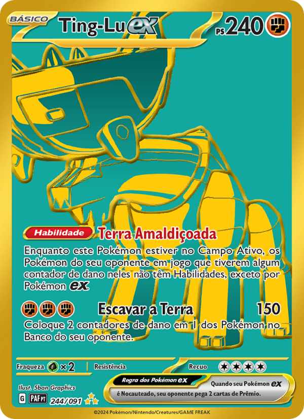 Ting-Lu ex 244 — Destinos de Paldea (Portuguese Pokémon TCG card)