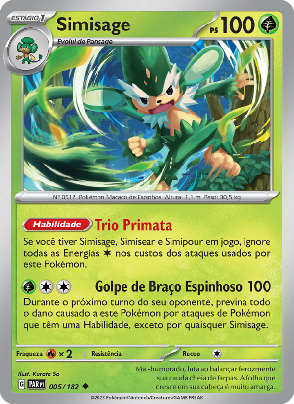 Simisage 005 — Fenda Paradoxal (Portuguese Pokémon TCG card)