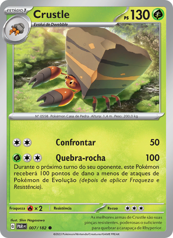 Crustle 007 — Fenda Paradoxal (Portuguese Pokémon TCG card)
