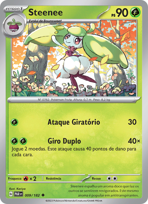 Steenee 009 — Fenda Paradoxal (Portuguese Pokémon TCG card)