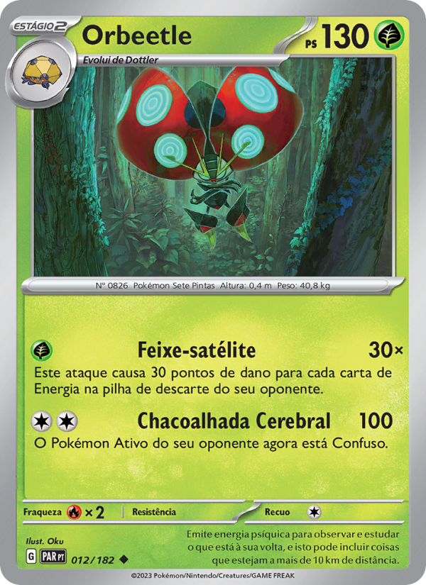 Orbeetle 012 — Fenda Paradoxal (Portuguese Pokémon TCG card)