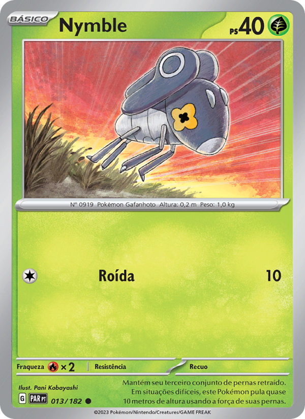 Nymble 013 — Fenda Paradoxal (Portuguese Pokémon TCG card)