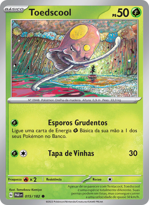 Toedscool 015 — Fenda Paradoxal (Portuguese Pokémon TCG card)