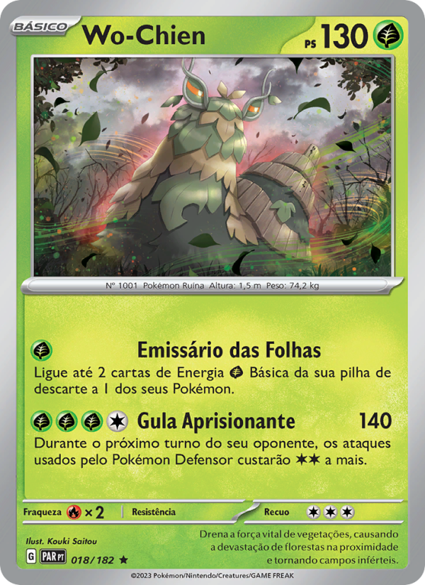 Wo-Chien 018 — Fenda Paradoxal (Portuguese Pokémon TCG card)