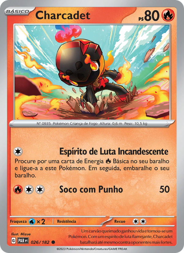 Charcadet 026 — Fenda Paradoxal (Portuguese Pokémon TCG card)