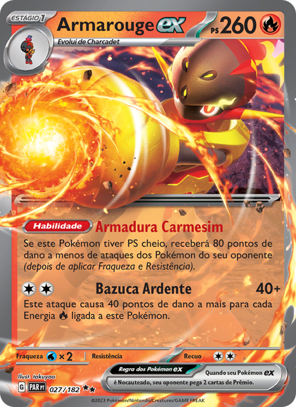 Armarouge ex 027 — Fenda Paradoxal (Portuguese Pokémon TCG card)